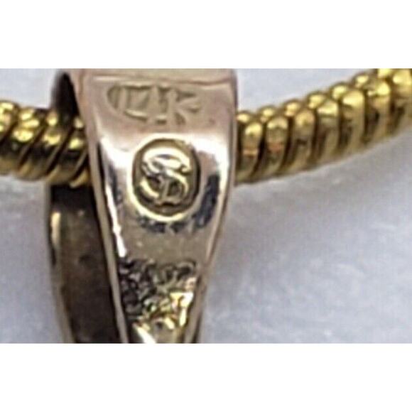 Jade Blessing Chinese Fu Symbol Pendant 14kt Gold Signed chain not included - Picture 5 of 5